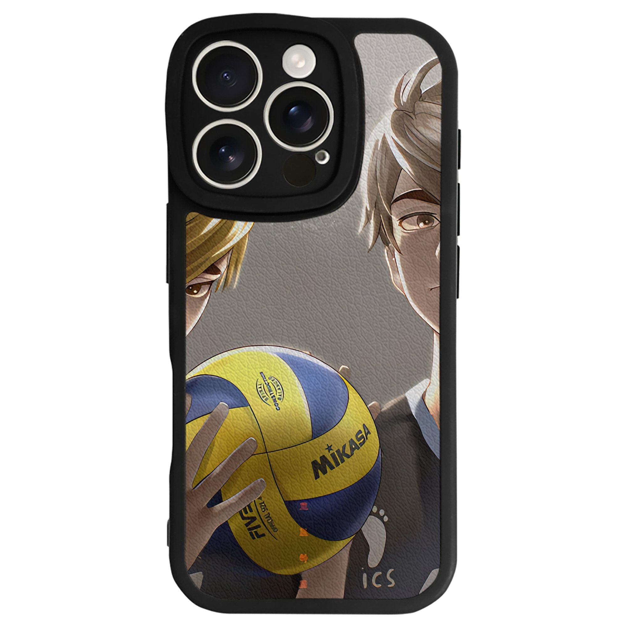（画像用） ハイキュー!! Haikyu!! 【iPhone 16シリーズ対応】シリコンスマホケース（レザー調） 材質：シリコン
